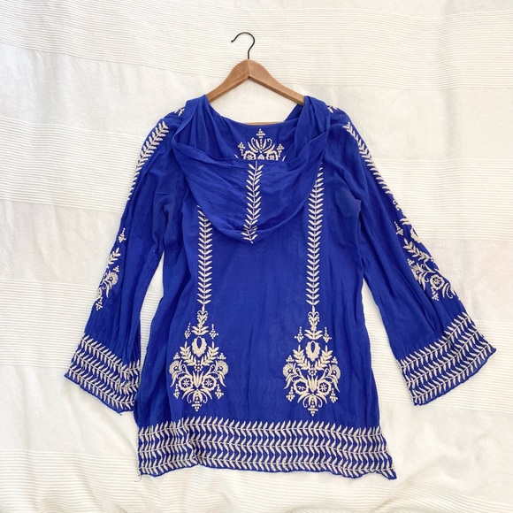 Free People Blue Embroidered Tunic - Picture 10 of 14
